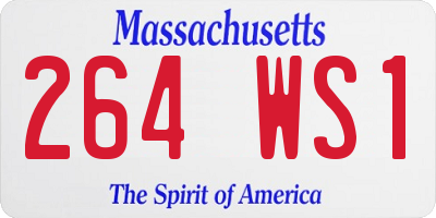 MA license plate 264WS1