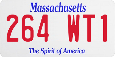MA license plate 264WT1