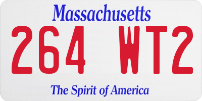 MA license plate 264WT2