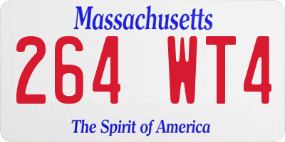 MA license plate 264WT4