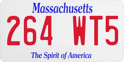 MA license plate 264WT5