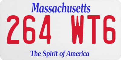 MA license plate 264WT6