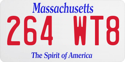 MA license plate 264WT8