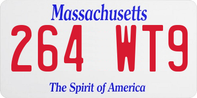MA license plate 264WT9