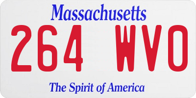 MA license plate 264WV0