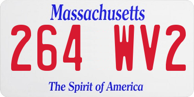 MA license plate 264WV2