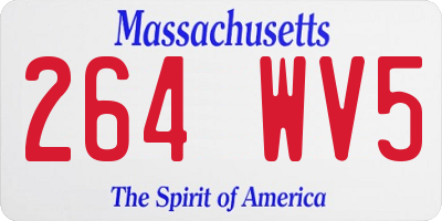 MA license plate 264WV5