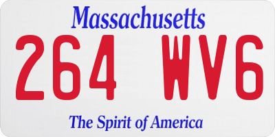 MA license plate 264WV6