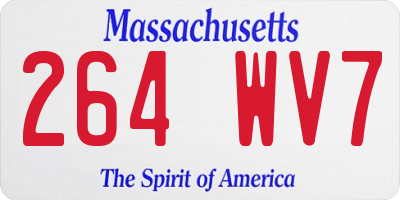 MA license plate 264WV7