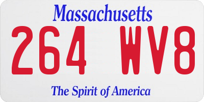 MA license plate 264WV8