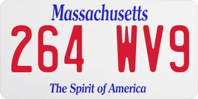 MA license plate 264WV9