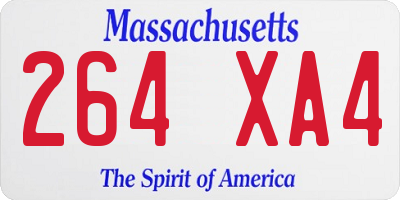 MA license plate 264XA4