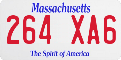 MA license plate 264XA6