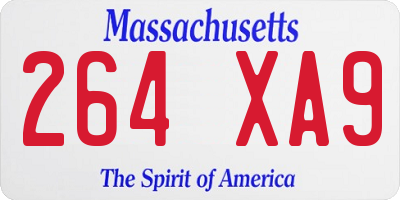 MA license plate 264XA9