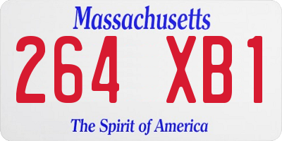 MA license plate 264XB1