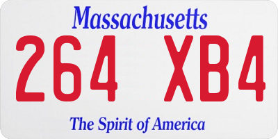 MA license plate 264XB4
