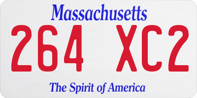 MA license plate 264XC2