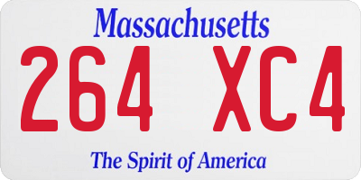 MA license plate 264XC4