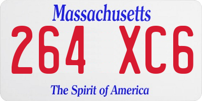 MA license plate 264XC6