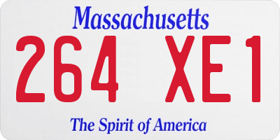 MA license plate 264XE1