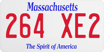 MA license plate 264XE2