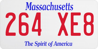 MA license plate 264XE8
