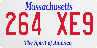 MA license plate 264XE9