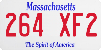 MA license plate 264XF2