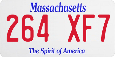MA license plate 264XF7