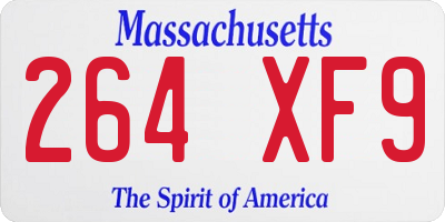 MA license plate 264XF9