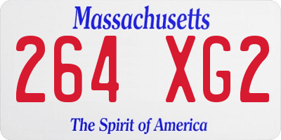 MA license plate 264XG2