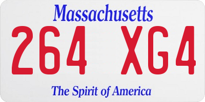 MA license plate 264XG4