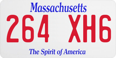 MA license plate 264XH6