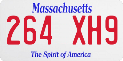 MA license plate 264XH9