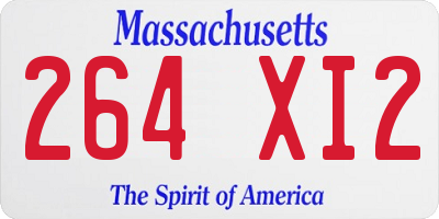 MA license plate 264XI2