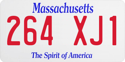 MA license plate 264XJ1