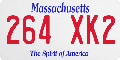 MA license plate 264XK2