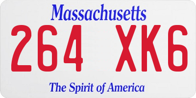 MA license plate 264XK6