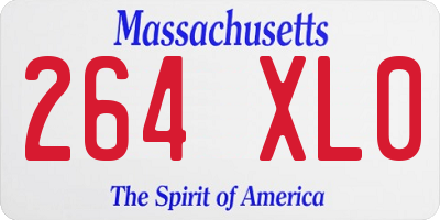 MA license plate 264XL0