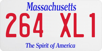 MA license plate 264XL1