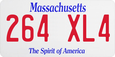 MA license plate 264XL4