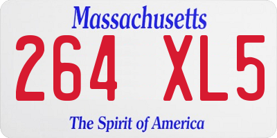 MA license plate 264XL5