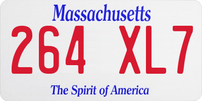 MA license plate 264XL7