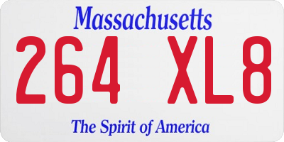 MA license plate 264XL8