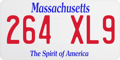 MA license plate 264XL9