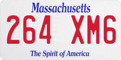 MA license plate 264XM6