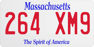 MA license plate 264XM9