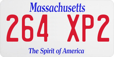 MA license plate 264XP2