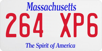 MA license plate 264XP6