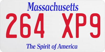 MA license plate 264XP9